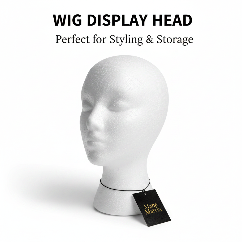 ✨🖤 Female Foam Wig Stand 🖤✨ — Display for Hair, Hats & Accessories