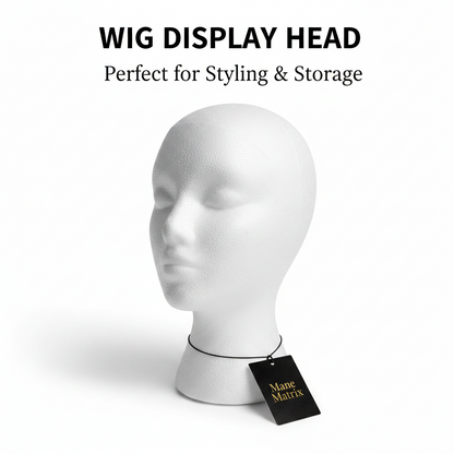 ✨🖤 Female Foam Wig Stand 🖤✨ — Display for Hair, Hats & Accessories